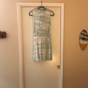 Bella Dahl Green and White Tie-Dye Dress (S)